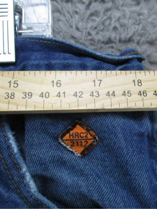 Wrangler Jeans Mens 40x32 Medium Wash Cotton High Rise FR 47 Regular Fit *Read* - Picture 9 of 16